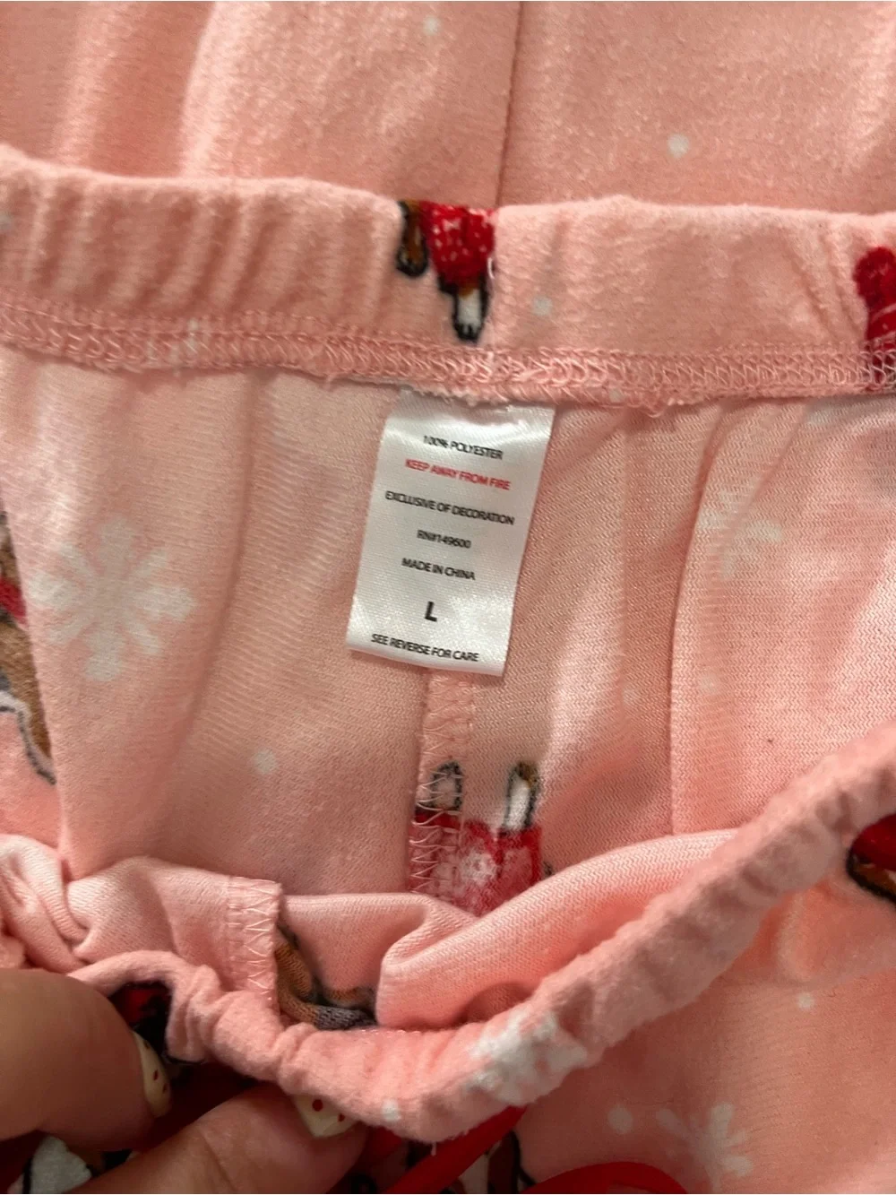 Pink Holiday Character Pajama Set